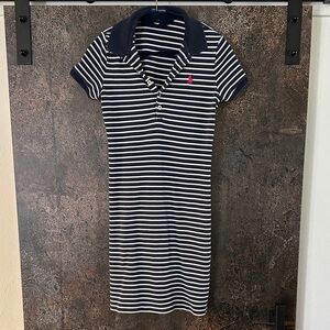Ralph Lauren Navy Striped Polo Dress size S